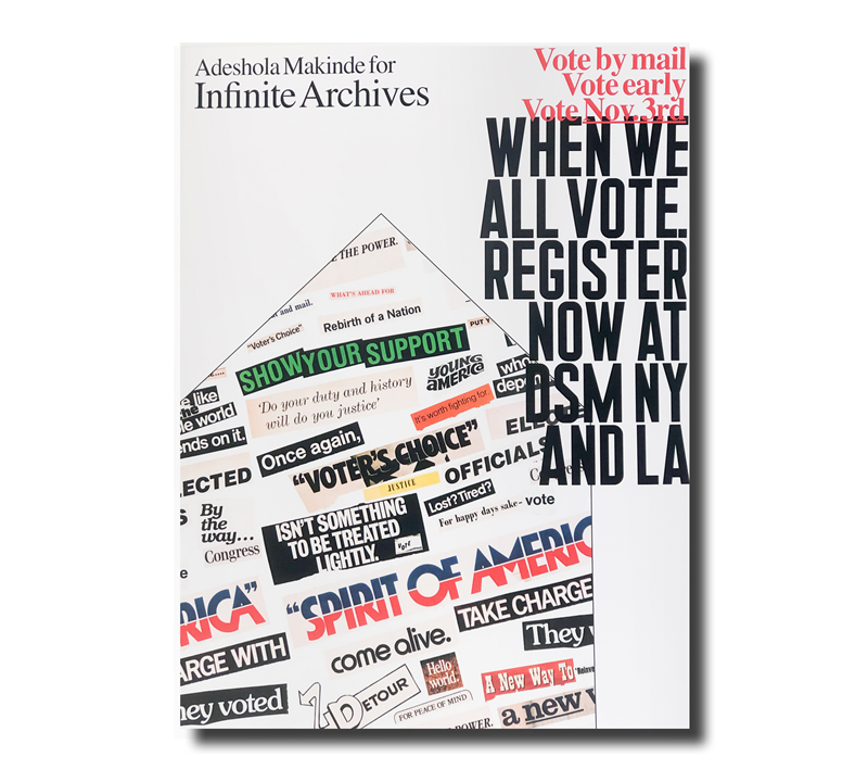 Custom campaign poster with layered graphic design